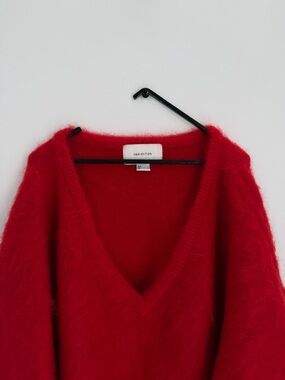 H&M Edition Premium Selection Oversized Mohair Blend Jumper In Bright Red